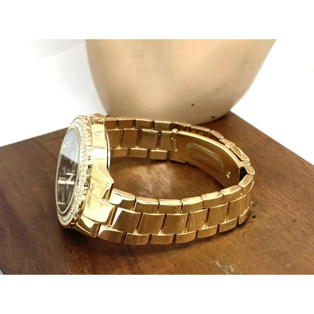 Juicy By Juicy Couture Women's Watch JC/5000 Quartz Black Gold Tone Steel 38mm